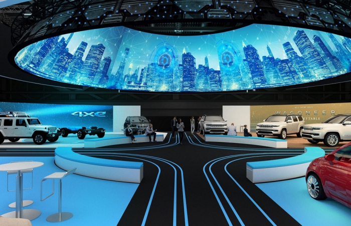 Stellantis showcases its EVs at CES 2022 in Las Vegas in January (Courtesy of Stellantis)