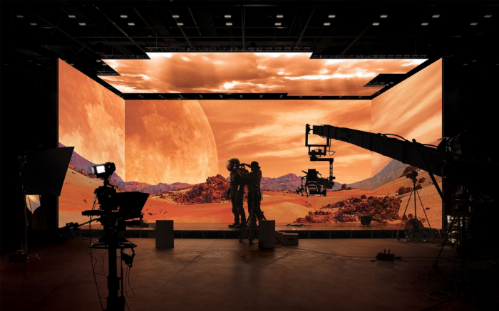The virtual reality production studio at CJ ENM Studio complex in Paju City