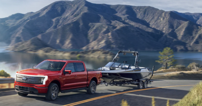 The F-150 Lightning, Ford's first all-electric pickup truck model
