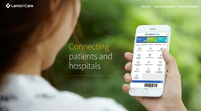 Screenshot　of　 Lemon　Healthcare　website