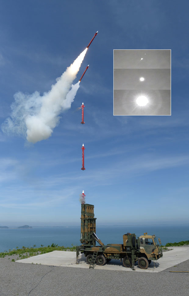 Nex1's　mid-range　surface-to-air　missile　(M-SAM)　system　Cheongung　II