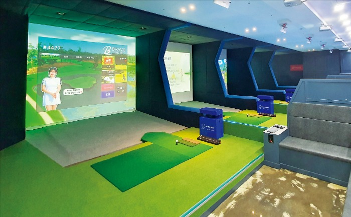 An　example　of　a　golf　simulation　establishment　in　South　Korea 