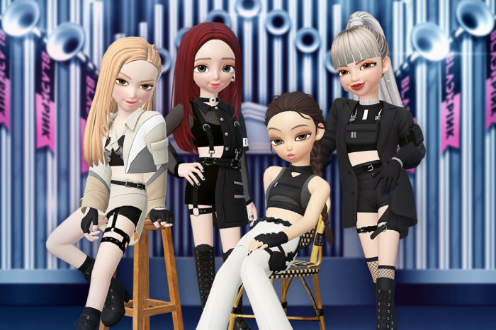 K-pop　girl　group　Blackpink　avatars　created　by　Zepeto