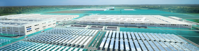 The planned production complex of SK On-Ford joint venture in Stanton, Tennessee, called BlueOval City (Courtesy of Ford)