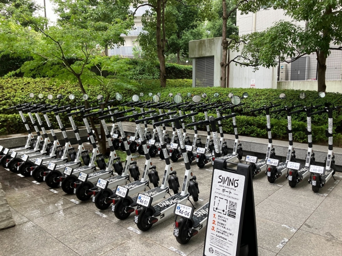 Swing's electric scooters in Tokyo (Courtesy of Swing)