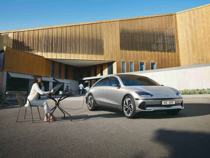 The IONIQ 6, Hyundai’s latest fully electric sedan unveiled last week. Hyundai’s JV in China plans to launch two EV models dedicated to the mainland next year (Courtesy of Hyundai)