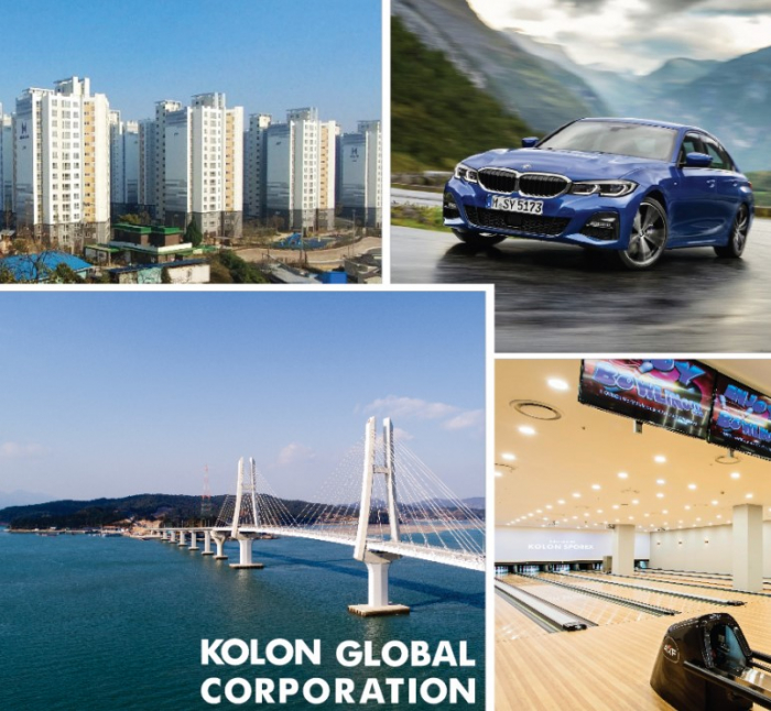 Kolon　Global　engages　in　various　businesses,　including　construction,　trade,　leisure　and　car　imports