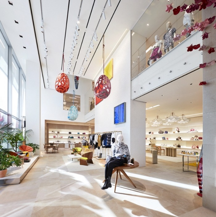 Interior of Louis Vuitton Maison Seoul