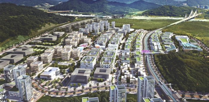 Illustration　of　a　smart　city　in　Sejong,　South　Korea’s　de　facto　administrative　capital