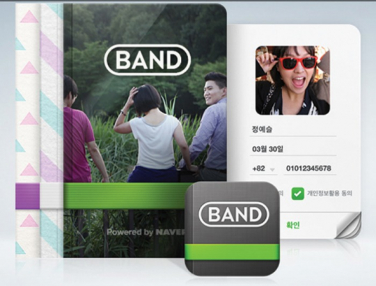 Naver　Band　is　a　social　media　platform　based　on　information　sharing　by　Naver　Corp.