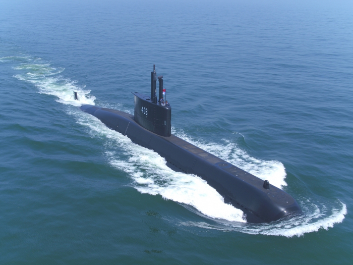 A submarine exported to Indonesia by Daewoo Shipbuilding & Marine Engineering (Courtesy of DSME)