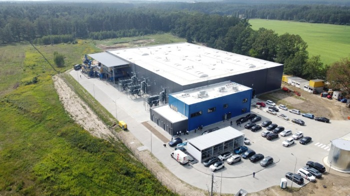 An　aerial　view　of　Poland　Legnica　Sourcing　Center,　POSCO's　battery　recycling　plant　in　Brzeg　Dolny