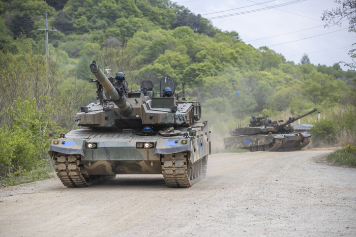Hyundai　Rotem’s　K2　Black　Panther,　a　next-generation　main　battle　tank　(Courtesy　of　South　Korean　Army)