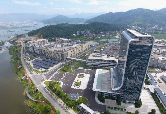 Aerial photo taken on Sept. 11, 2019, of a part of Contemporary Amperex Technology Co. (CATL) in Ningde, southeast China's Fujian Province.