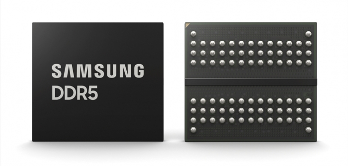 Samsung's　DDR5　DRAM　chip