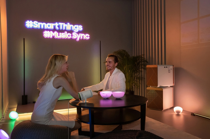 Samsung　Electronics's　booth　at　IFA　2022　for　SmartThings,　a　dynamic　appliance　and　device　integration　system
