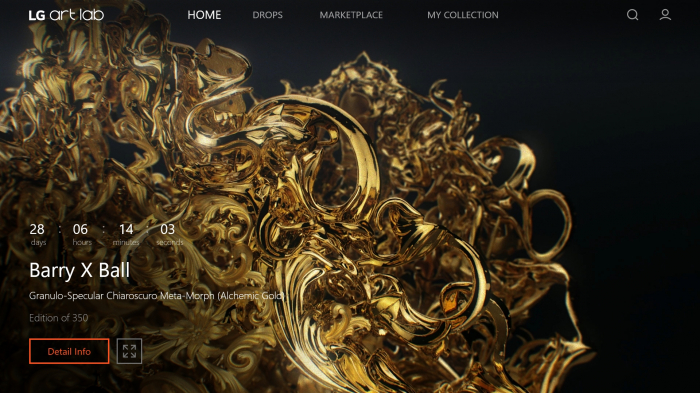 US sculptor Barry X Ball's digital art on LG Art Lab (Courtesy of Barry X Ball Studio, Inc.)