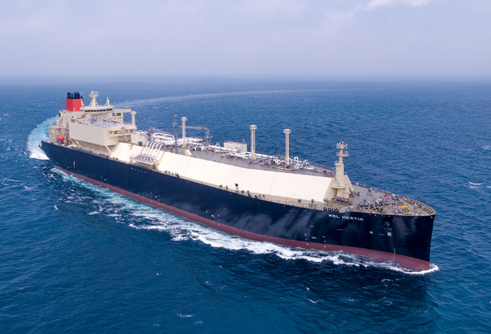 An　LNG　carrier　built　by　Daewoo　Shipbuilding　&　Marine　Engineering