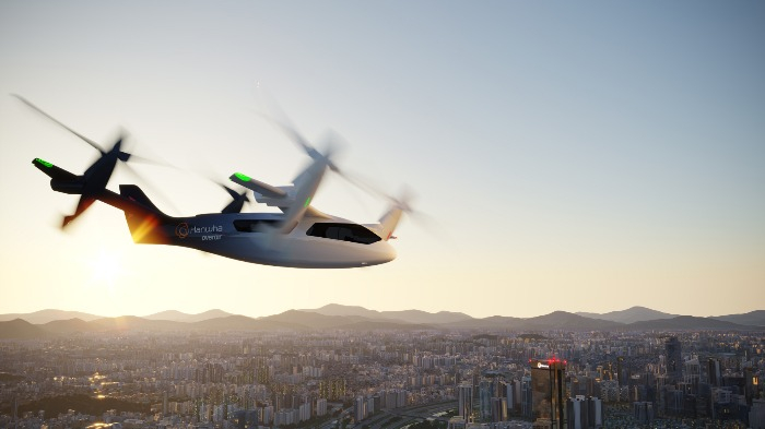 Butterfly　is　an　all-electric　aircraft　designed　to　take　off　and　land　vertically　(Courtesy　of　Hanwha　Systems)