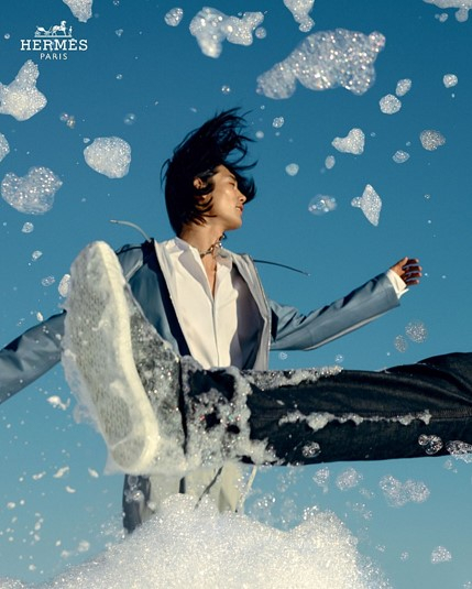 Ghost Agency model Park Taemin in Hermes' February 2022 campaign (Courtesy of Ghost)