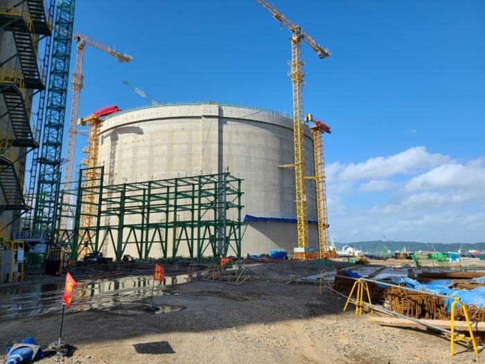 An LNG storage tank SK Gas is building in Ulsan