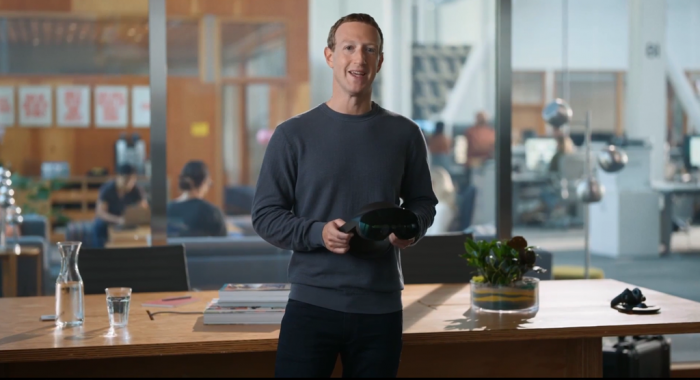 Meta　Platforms　CEO　Mark　Zuckerberg　unveils　new　VR　headset　Meta　Quest　Pro