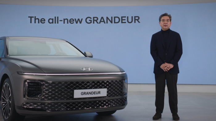 Hyundai Motor CEO Chang Jae-hoon at the carmaker's launch of the all-new Grandeur sedan