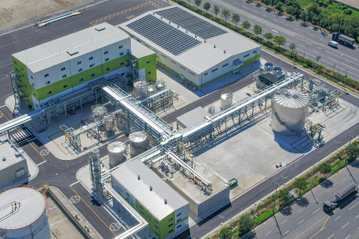 Bird's-eye view of Samyang Innochem's Gunsan plant