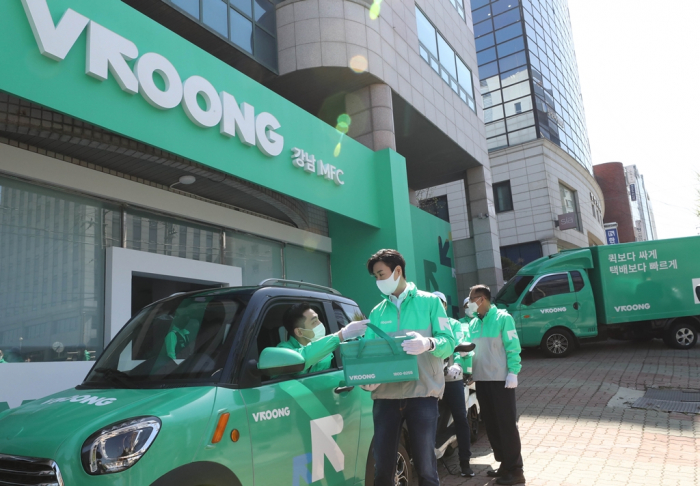 Mesh　Korea's　last-mile　delivery　service　Vroong　(Courtesy　of　Yonhap)