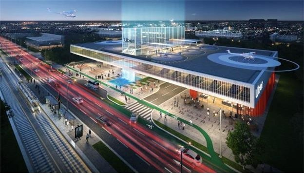 Concept drawing of future transfer center by Uber