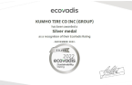 Kumho Tire receives silver medal from EcoVadis 