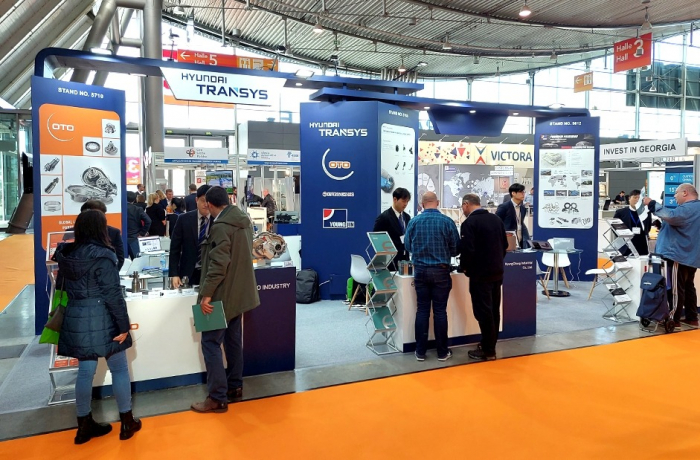 Hyundai Transys opened a joint pavilion for partner companies in Stuttgart, Germany in November