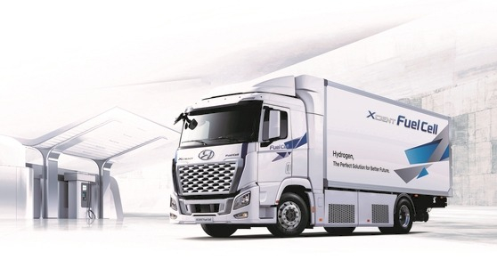 Hyundai Motor's hydrogen fuel cell truck Xcient
