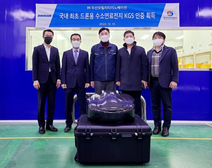 Doosan obtains certification on hydrogen batteries for drones