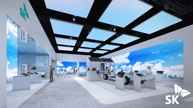 Virtual　images　of　the　'SK,　Around　Every　Corner'　section　of　the　exhibition　hall　to　be　presented　at　'CES　2023' 