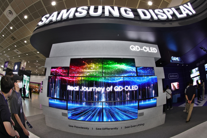 Samsung　Display's　booth　at　the　2022　Korea　Display　Expo