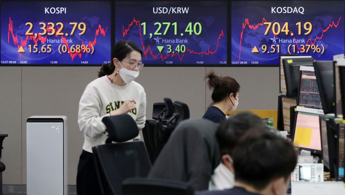 The　Korean　stock　market　has　been　sluggish　this　year
