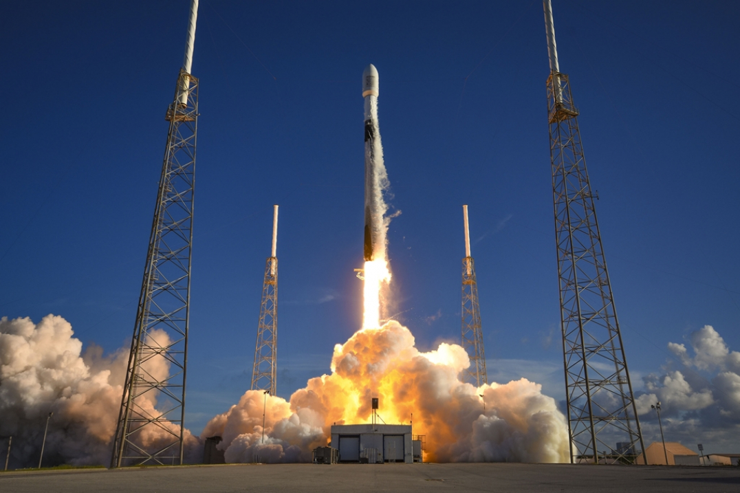 Danuri,　Korea’s　first　lunar　orbiter,　launched　on　a　SpaceX　Falcon　9　rocket　at　Florida’s　Cape　Canaveral　Space　Force　Station　on　Aug.　5,　2022