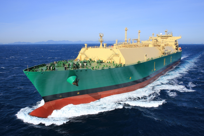 An　LNG　carrier　built　by　Samsung　Heavy　Industries