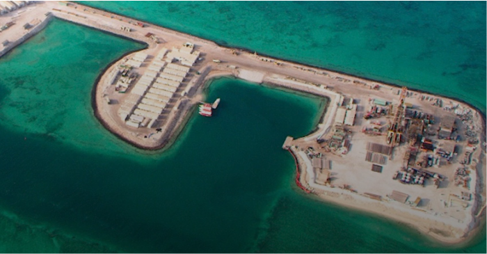 Ghasha's　offshore　oil　and　gas　field　in　the　United　Arab　Emirates　(Courtesy　of　ADNOC)