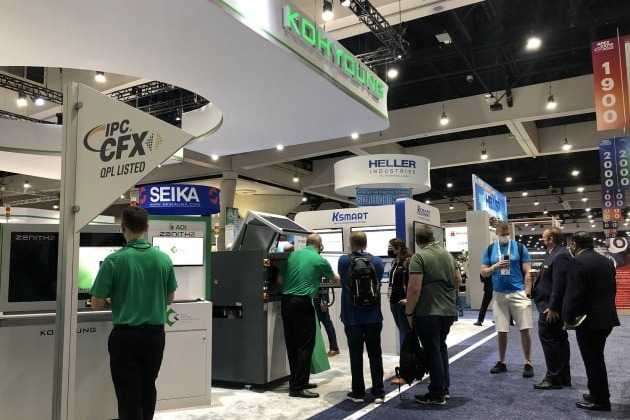 Koh　Young　Technology's　booth　at　IPC　APEX　EXPO　2023　in　San　Diego　(Courtesy　of　Federation　of　Middle　Market　Enterprises　of　Korea)