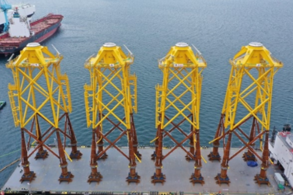 Jacket foundations for wind generators