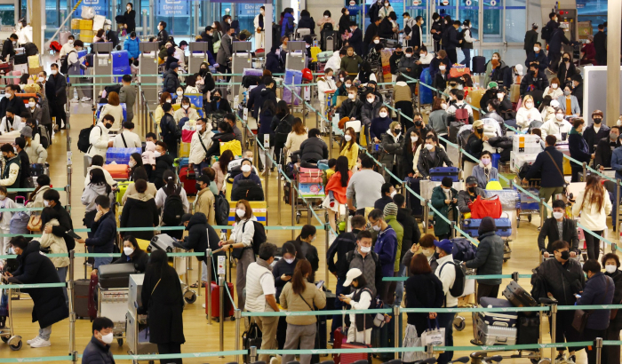 Incheon International Airport Terminal 1 on Jan. 19, ahead of the Lunar New Year holidays