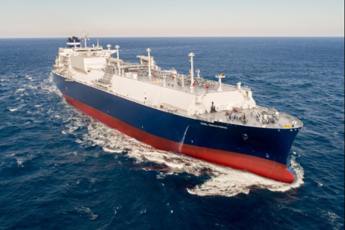 An LNG carrier built by KSOE