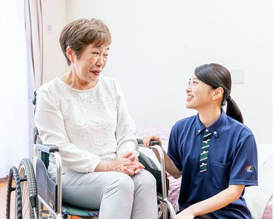 Unimat nursing home patient and resident staff member (Captured from Unimat website)