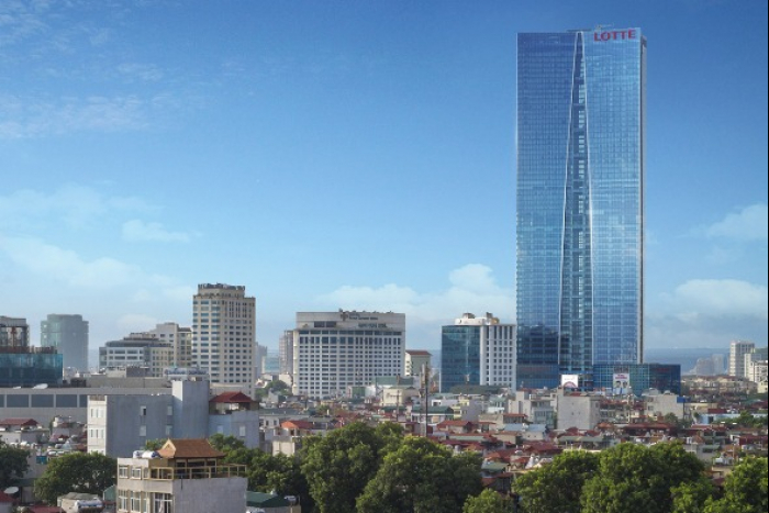 Lotte　Center　Hanoi,　the　third-tallest　building　in　Vietnam　(Courtesy　of　Lotte)