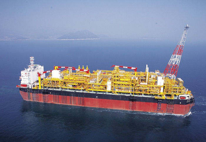 A floating production storage and offloading unit (FPSO)