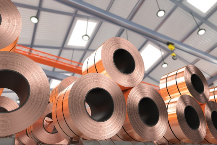 Rolls of copper sheets (Courtesy of Getty Images)