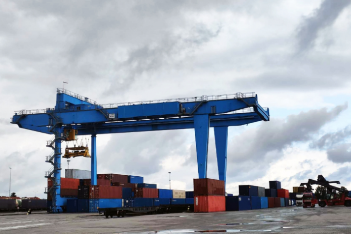 The port of Wroclaw, Poland