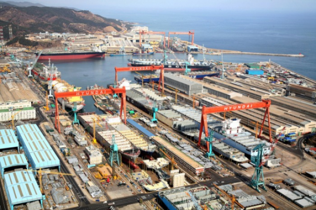 Hyundai Heavy Industries' Ulsan shipyard